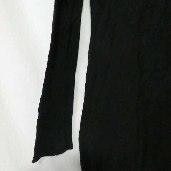 JACOB | medium | Lightweight Black Long Sleeve V-Neck Button-Up Cardigan - Picture 12 of 14